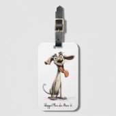 Met aangepaste tekst, 🐶gekke 🤪 whippet bagagelabel (Voorkant (verticaal))