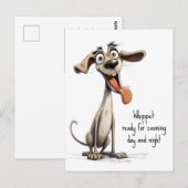Met aangepaste tekst, 🐶gekke 🤪 whippet briefkaart (Voorkant / Achterkant)