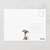 Met aangepaste tekst, 🐶gekke 🤪 whippet briefkaart (Achterkant)