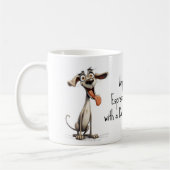 Met aangepaste tekst, 🐶gekke 🤪 whippet koffiemok (Links)