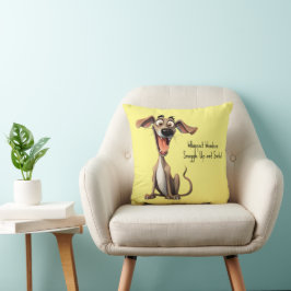 Met aangepaste tekst, 🐶gekke 🤪 whippet kussen