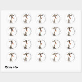 Met aangepaste tekst, 🐶gekke 🤪 whippet ronde sticker (Vel)