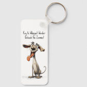 Met aangepaste tekst, 🐶gekke 🤪 whippet sleutelhanger (Achterkant)