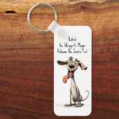 Met aangepaste tekst, 🐶gekke 🤪 whippet sleutelhanger (Voorkant)