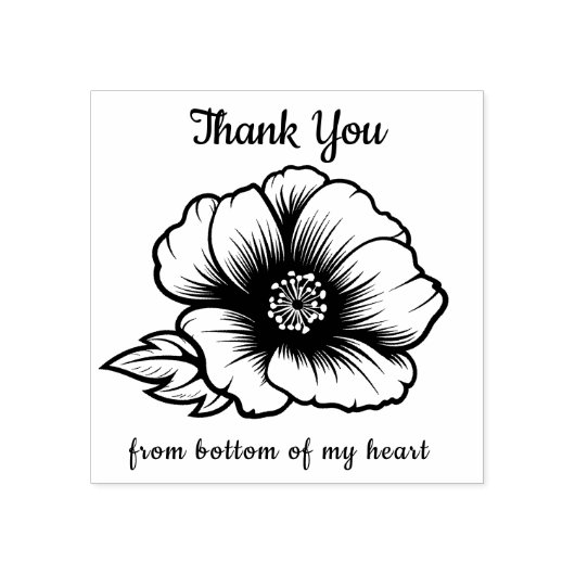 Met aangepaste tekst papaver bloem rubberstempel (Afrduk)