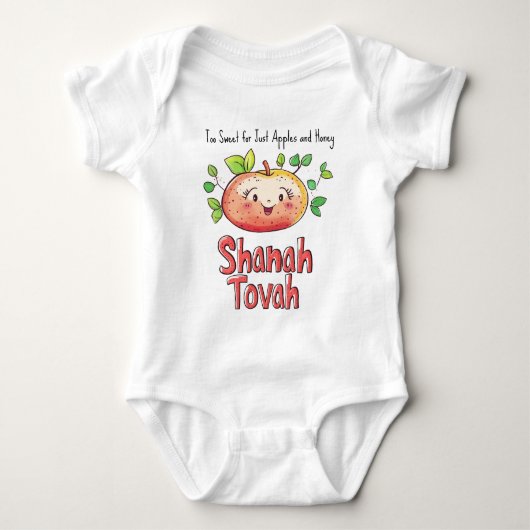 🍎🐝Met aangepaste tekst Sweet New Beginnings Romper (Voorkant)