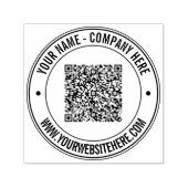 Met aangepaste tekst Uw QR-code Ronde Stempel Voor (Design)