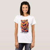 🐶Met aangepaste tekst, “Wildebras Optimistisch” C T-shirt (Voorkant volledig)