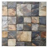 met aardetinten gegroepeerde flagstone-Tegels Tegeltje (Voorkant)