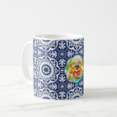 💙🤍 Met afbeelding Mediterrane Azulejos Koffiemok (Voorkant links)