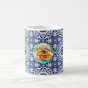 💙🤍 Met afbeelding Mediterrane Azulejos Koffiemok
