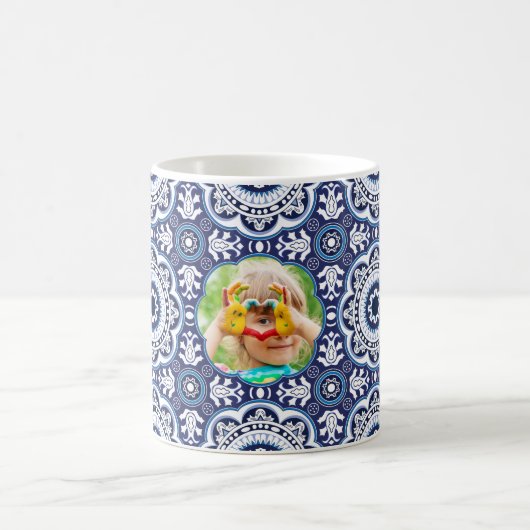 💙🤍 Met afbeelding Mediterrane Azulejos Koffiemok (Center)