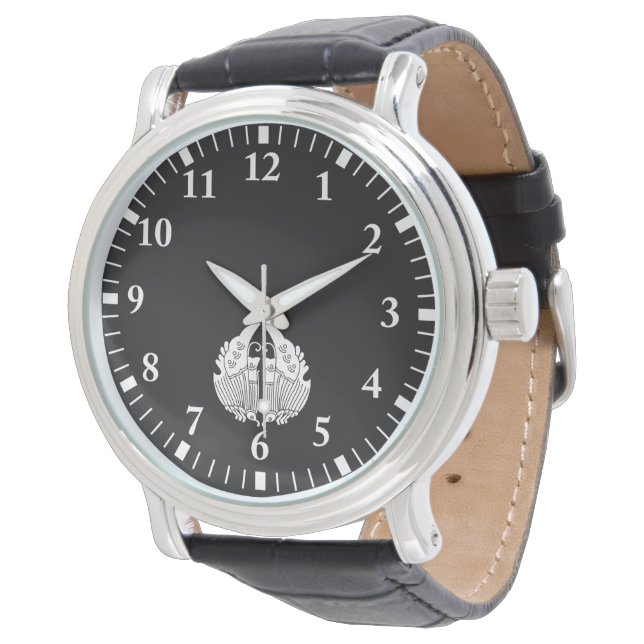 Met ageha vlinders naar voren gericht horloge (Gekanteld)
