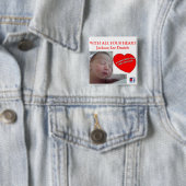 MET AL JE HEART Jackson Lee Daniels Vierkante Button 5,1 Cm (In situ)