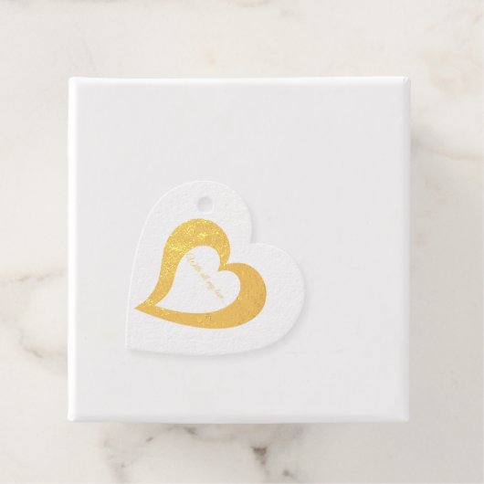 Met al mijn liefdeshart Folie Bedankjes Labels (Met doos)