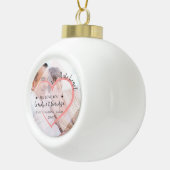 Met al ons hart houden we van grootouders Kerstmis Keramische Bal Ornament (Rechts)
