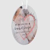 Met al ons hart houden we van grootouders Kerstmis Ornament (voorkant)