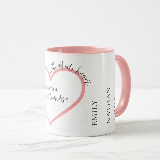 Met al onze hart grootouders Schattigee illustrati Mok (Voorkant rechts)