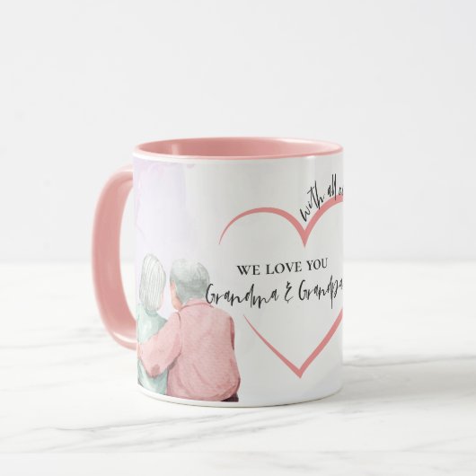 Met al onze hart grootouders Schattigee illustrati Mok (Voorkant links)