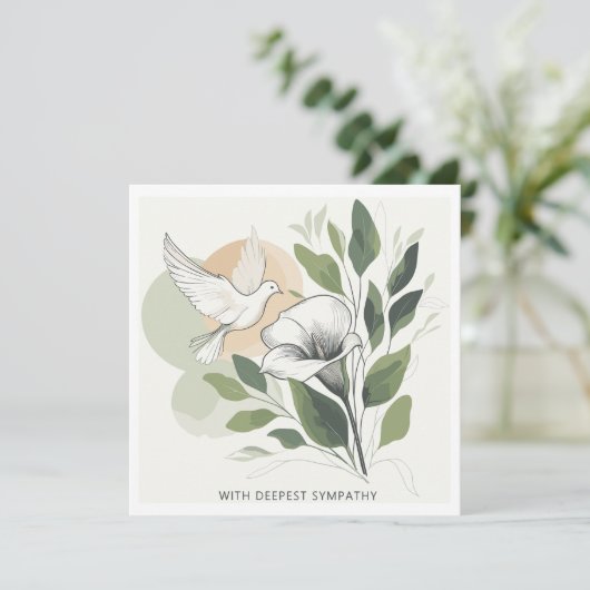 Met alle oprechte sympathie kaart (Staand voorkant)