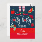 met alleen holly kerstaven briefkaart (Voorkant / Achterkant)