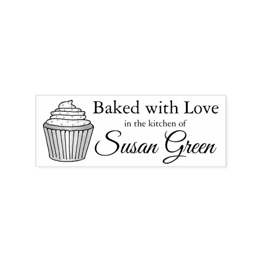 Met als liefhebber gekookte taart rubberstempel (Afrduk)