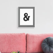 met ampersand omwikkeld canvas vet zwart-wit (Insitu (Woonkamer))