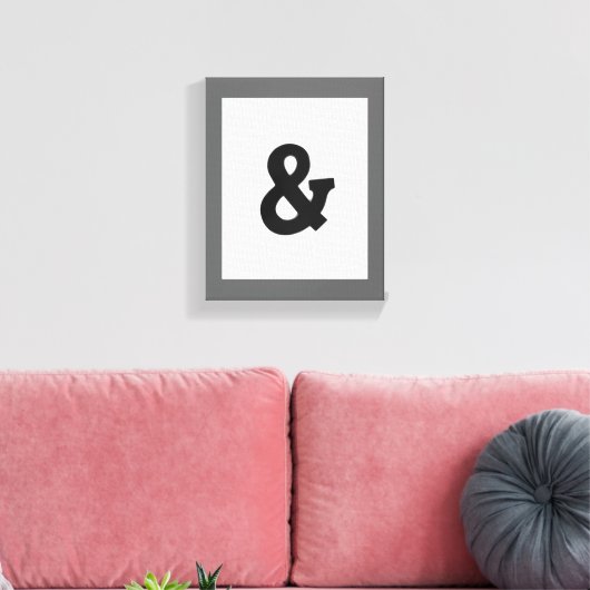 met ampersand omwikkeld canvas vet zwart-wit (Insitu (Woonkamer))
