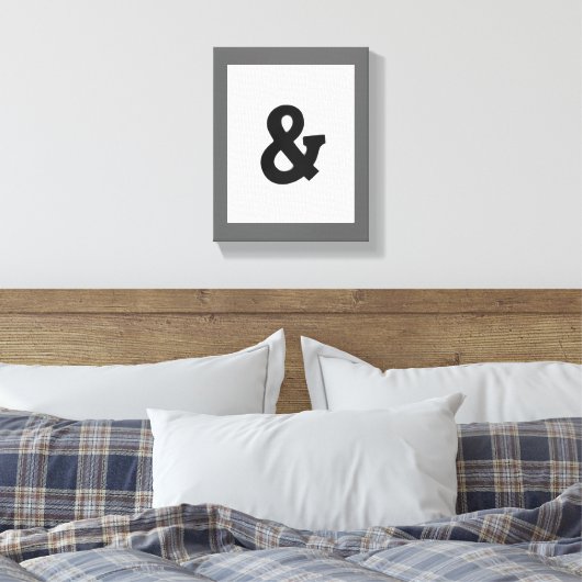 met ampersand omwikkeld canvas vet zwart-wit (Insitu (Slaapkamer))