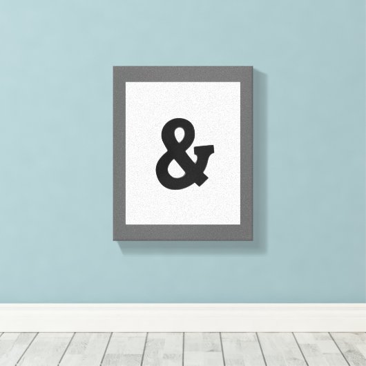 met ampersand omwikkeld canvas vet zwart-wit (Insitu (Houten vloer))