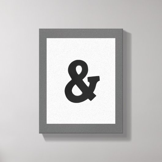 met ampersand omwikkeld canvas vet zwart-wit afdruk (Voorkant)