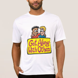 Met anderen opschieten Vriendschap Vriendelijkheid T-shirt