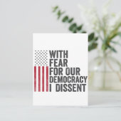 Met angst voor onze democratie ben ik een andere A Briefkaart (Staand voorkant)