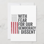 Met angst voor onze democratie ben ik een andere A Feestdagenkaart (Voorkant)