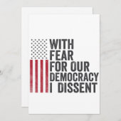 Met angst voor onze democratie ben ik een andere A Feestdagenkaart (Voorkant / Achterkant)