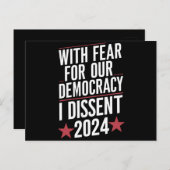 Met angst voor onze democratie ben ik het niet een briefkaart (Voorkant / Achterkant)