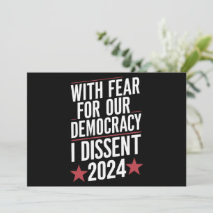 Met angst voor onze democratie ben ik het niet een kaart