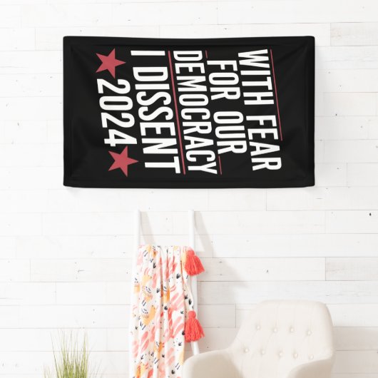 Met angst voor onze democratie ben ik het niet een spandoek (Insitu)