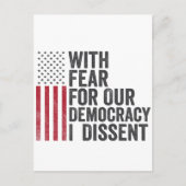 Met angst voor onze democratie ben ik het oneens A Briefkaart (Voorkant)
