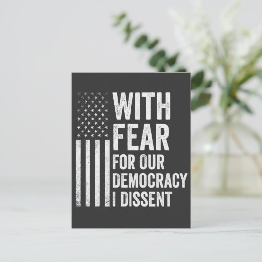 Met Angst Voor Onze Democratie Ben Ik Het Oneens A Briefkaart (Staand voorkant)