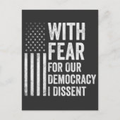 Met Angst Voor Onze Democratie Ben Ik Het Oneens A Briefkaart (Voorkant)