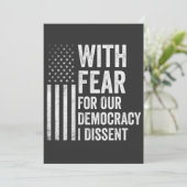 Met angst voor onze democratie ben ik het oneens A Kaart (Staand voorkant)