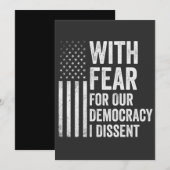 Met angst voor onze democratie ben ik het oneens A Kaart (Voorkant / Achterkant)