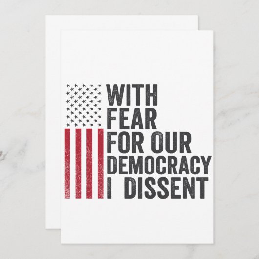 Met angst voor onze democratie stem ik tegen Ameri Kaart (Voorkant / Achterkant)