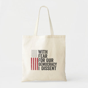 Met angst voor onze democratie stem ik tegen Ameri Tote Bag