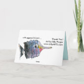 Met appreciOCEAN blauwe cartoon dank je kaart (Achterkant)
