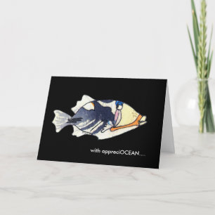 Met appreciOCEAN cartoon humu vis bedankkaart