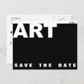 Met Art aanpasbare verjaardag Sla de datum op Aankondigingskaart (Voorkant / Achterkant)