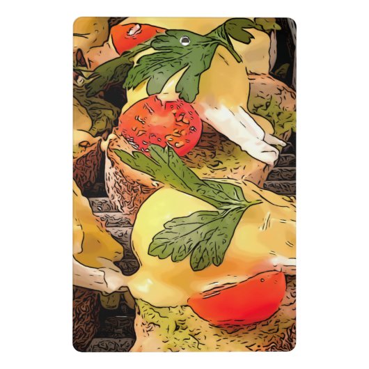 Met Avocado op Toast gepoakte eieren Mini Klembord (Achterkant)