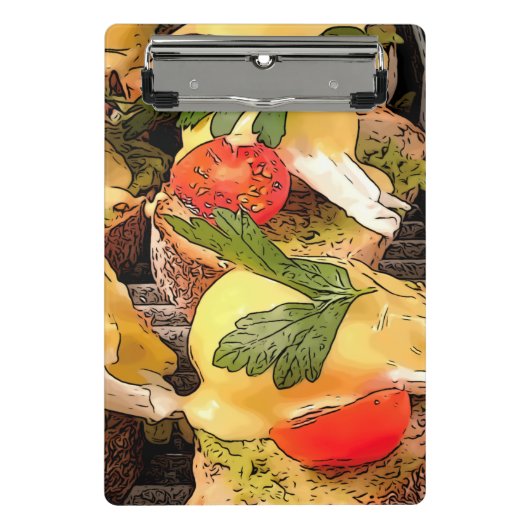 Met Avocado op Toast gepoakte eieren Mini Klembord (Voorkant)